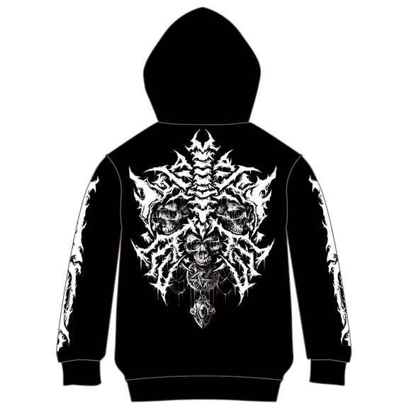BONE FULL FACE ZIP HOODIE