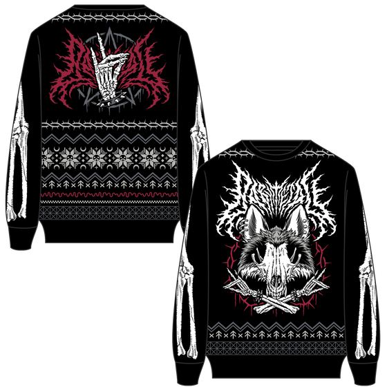 PUT YOUR KITSUNE UP!!” HOLIDAY KNIT SWEATER