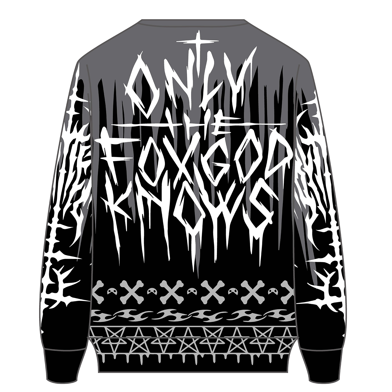 FOX GOD HOLIDAY KNIT SWEATER