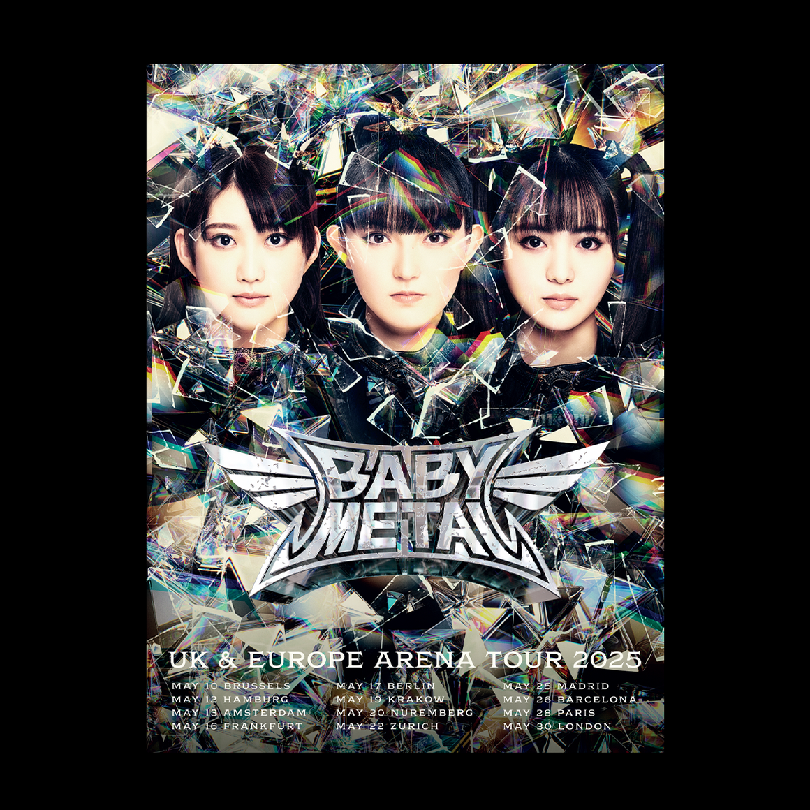 BABYMETAL 2025 Foil Tour Poster